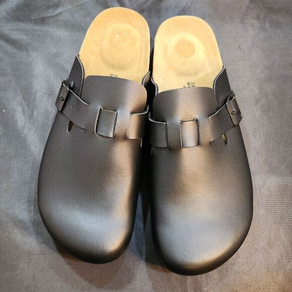 BRAND NEW CUSHIONAIRE HAZE LEATHER  CLOGS MULES SLIPPERS SANDALS G1 - Picture 2 of 16